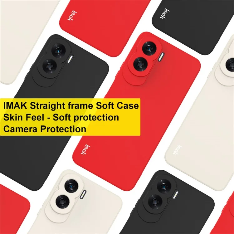 IMAK UC-4 Series per Honor X50i 5G / 90 Lite 5G Case Soft TPU Straight Edge Phone Cover - Red