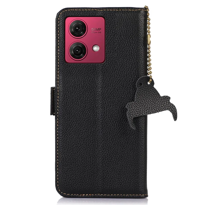 Para Motorola Moto G84 5G Case RFID Blocking Wallet Stand Phone Cover - Preto
