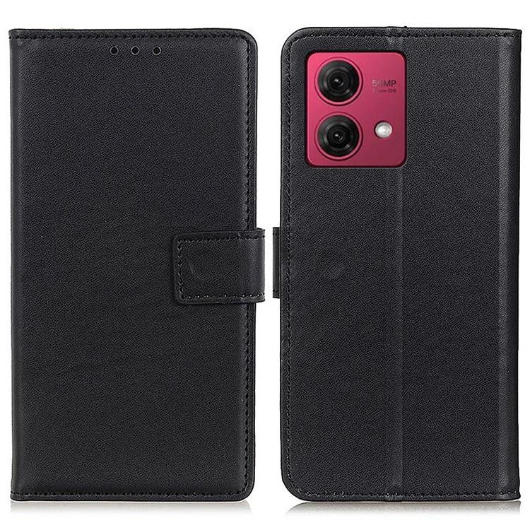 For Motorola Moto G84 5G Case PU Leather Wallet Protective Phone Cover - Black