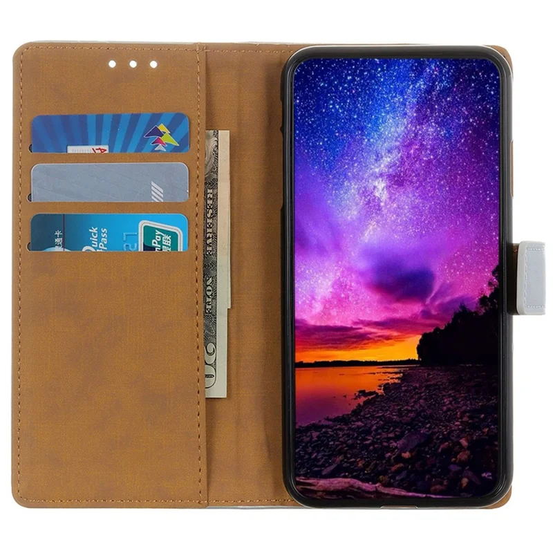 For Motorola Moto G84 5G Case PU Leather Wallet Protective Phone Cover - Blue