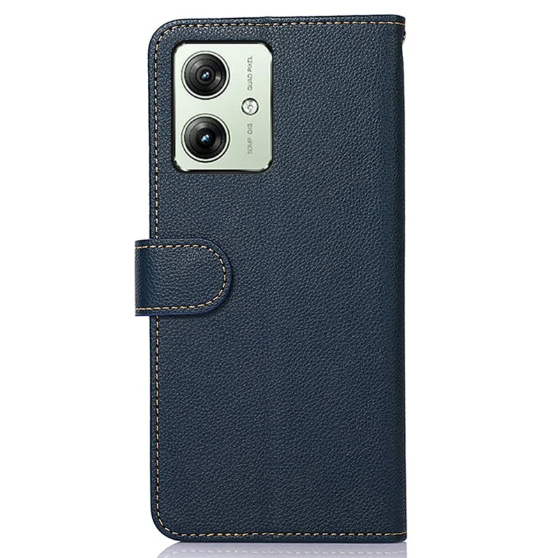 KHAZNEH For Motorola Moto G54 5G Case Wallet Leather Cell Phone Cover (RFID Blocking Function) - Blue