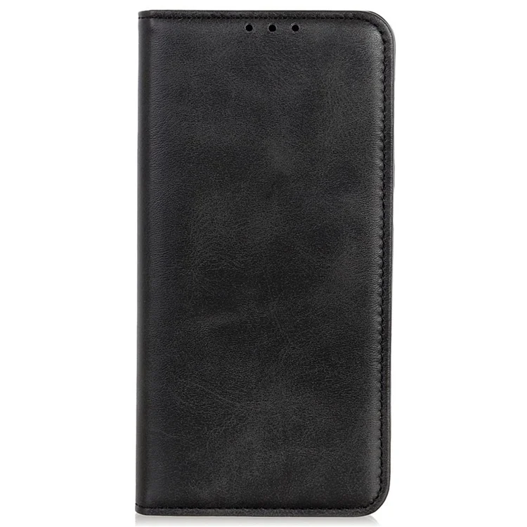 Для Motorola Edge 40 Neo 5G Case Anti-Scratch Split Leather Stand Phone Cover Wallet - Black