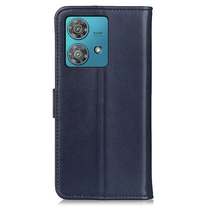PU Leather Phone Cover for Motorola Edge 40 Neo 5G Case Protective Phone Stand Shell Wallet - Blue