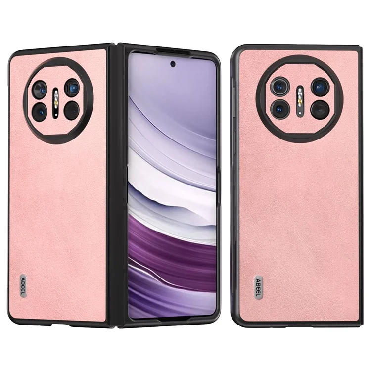 ABEEL Pour Huawei Mate X5 Case PU Cuir + PC Texture de Vache Protectrice Couverture - Rose