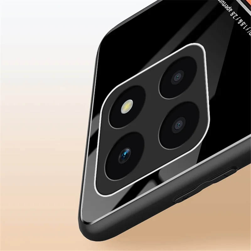 For Honor X6a 4G Case Leather+TPU+PC Phone Back Cover with Car Mount Metal Sheet - Black