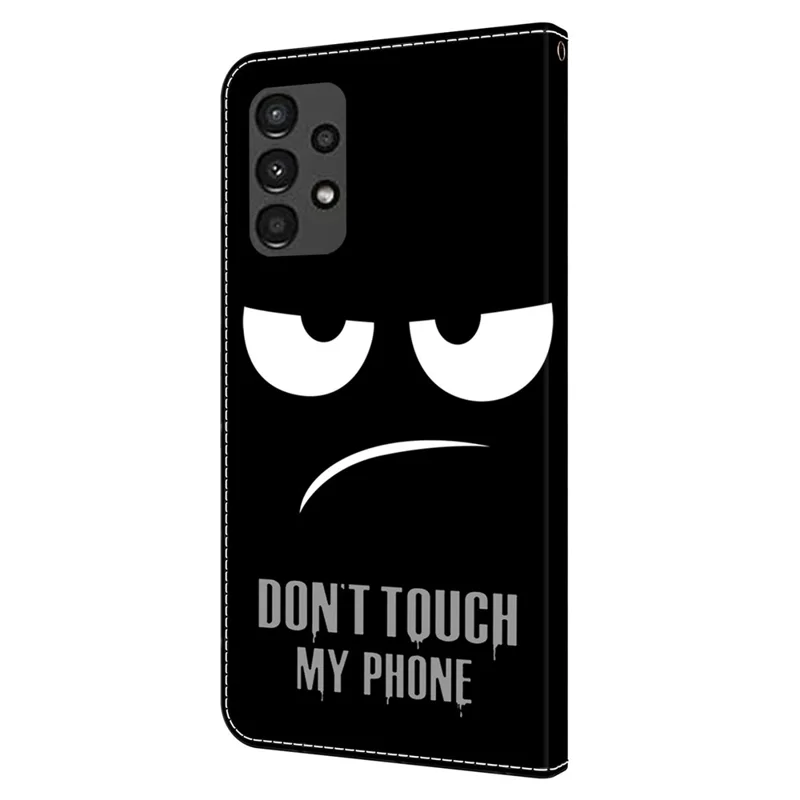 For Samsung Galaxy A13 5G / A13 4G Case Protective Leather Flip Phone Cover - Don't Touch My Phone