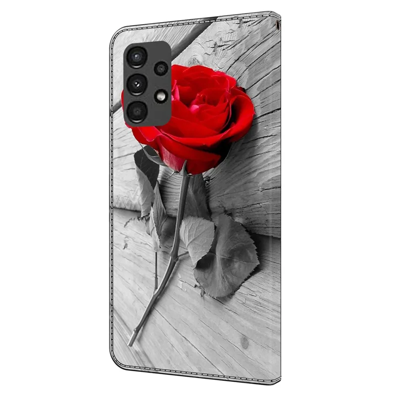 Pour Samsung Galaxy A13 5G / A13 4G Étui Coque Protectrice en Cuir à Rabat - Rose