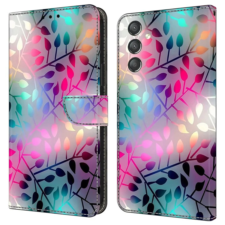 For Samsung Galaxy A24 4G (162.1 x 77.6 x 8.3mm) Case Shockproof Wallet Phone Cover - Maple Leaf