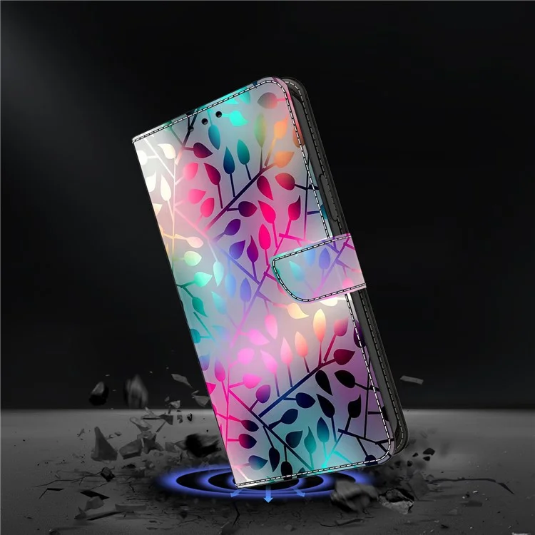 For Samsung Galaxy A24 4G (162.1 x 77.6 x 8.3mm) Case Shockproof Wallet Phone Cover - Maple Leaf