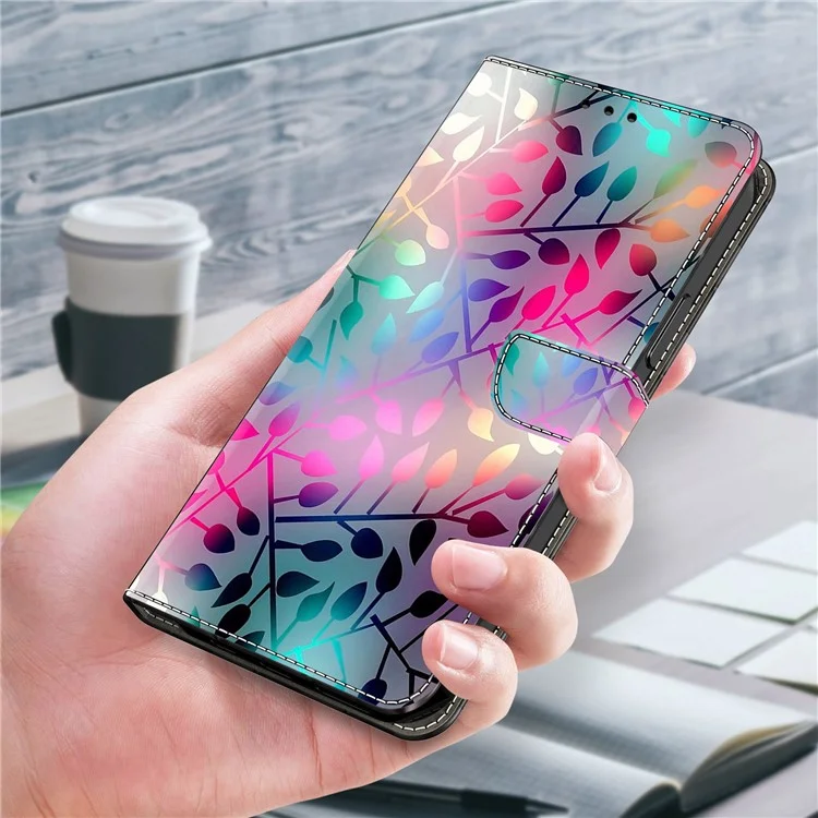 For Samsung Galaxy A24 4G (162.1 x 77.6 x 8.3mm) Case Shockproof Wallet Phone Cover - Maple Leaf