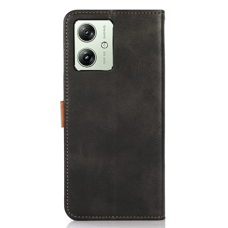 KHAZNEH per Motorola Moto G54 5G Custodia in Pelle Cover Telefono Cellulare con Supporto Portafoglio - Nero