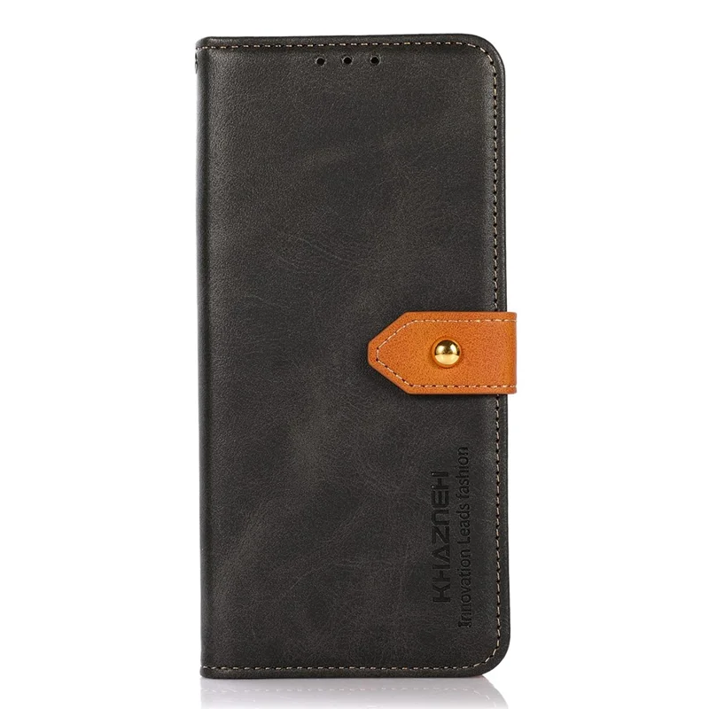 KHAZNEH Para Motorola Edge 40 Neo 5G Capa Carteira de Couro PU com Suporte - Preto