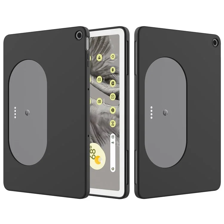 Pour Google Pixel Tablet Protective Cover Liquid Silicone Microfiber Lining Cushion Tablet Case - Noir