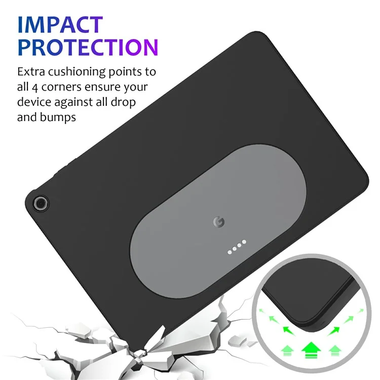 Pour Google Pixel Tablet Protective Cover Liquid Silicone Microfiber Lining Cushion Tablet Case - Noir