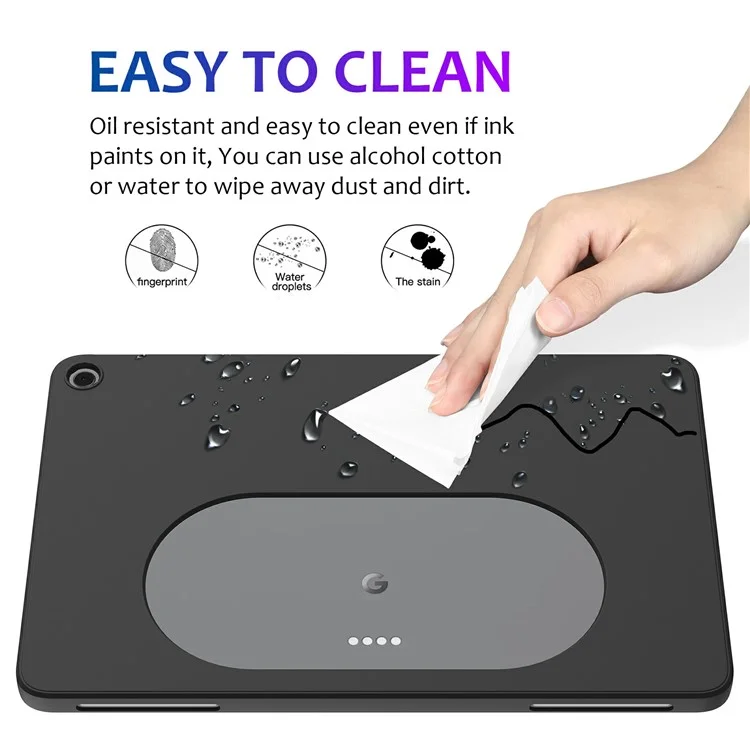 Pour Google Pixel Tablet Protective Cover Liquid Silicone Microfiber Lining Cushion Tablet Case - Noir