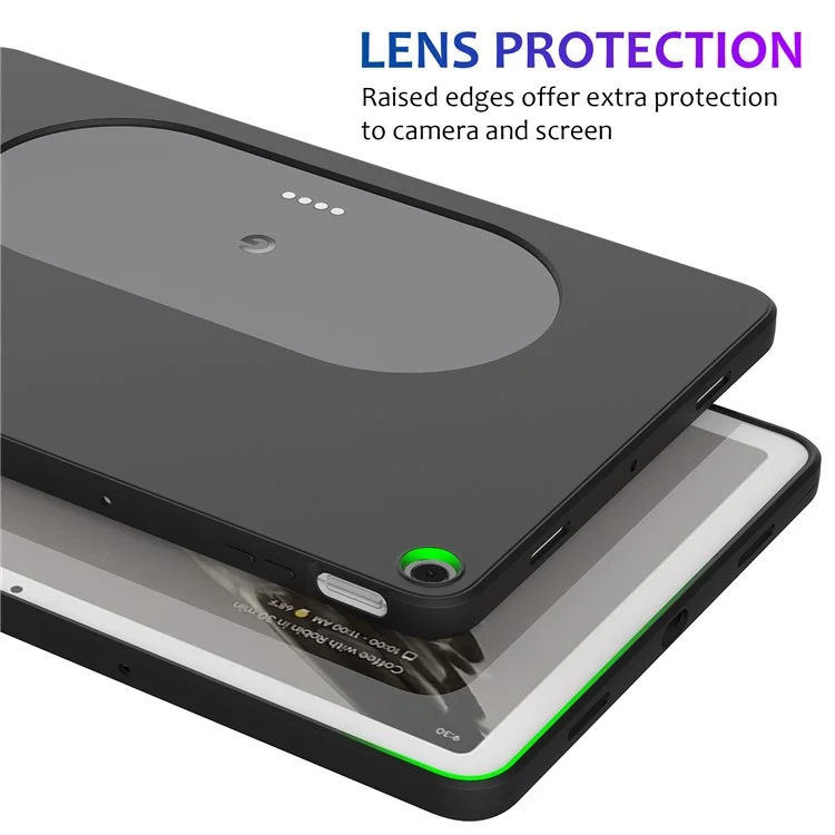 Pour Google Pixel Tablet Protective Cover Liquid Silicone Microfiber Lining Cushion Tablet Case - Noir