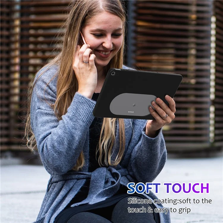 Pour Google Pixel Tablet Protective Cover Liquid Silicone Microfiber Lining Cushion Tablet Case - Noir