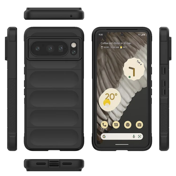 For Google Pixel 8 Pro Case Soft TPU Rugged Phone Cover - Black