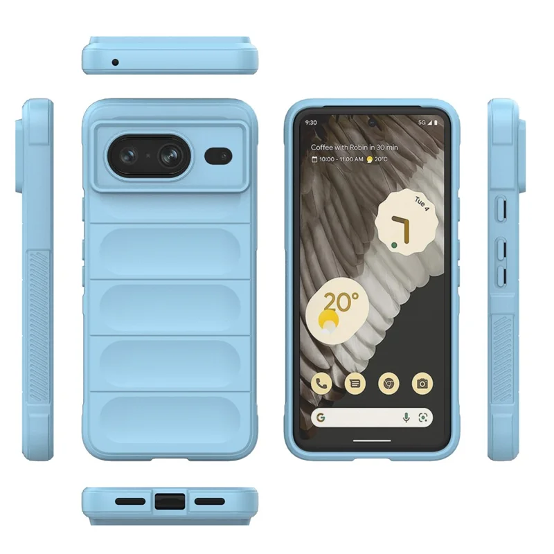 For Google Pixel 8 Case Rugged Shockproof TPU Phone Cover - Baby Blue