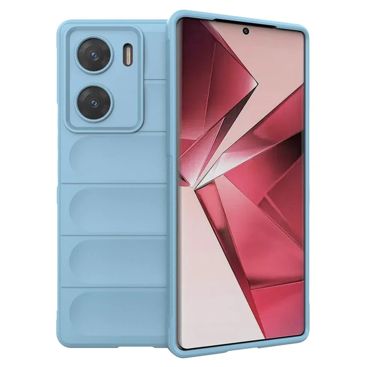 Для Vivo V29e (Индия) 5G Чехол Мягкий ТПУ Прочный Противоударный Чехол для Сотового Телефона - Бледно-Голубой