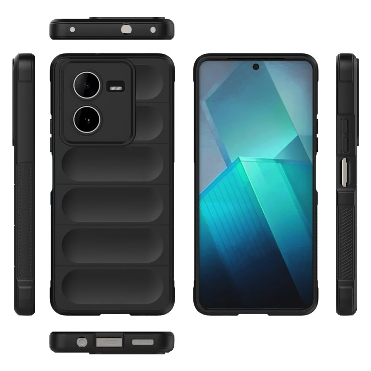 Per il vivo iQOO Z8x 5G Case TPU Rugged Anti-Scratch Cell Phone Cover - Nero