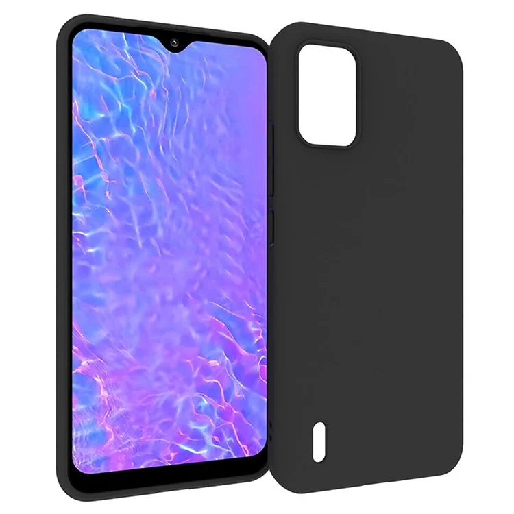 Coque de téléphone portable pour Nokia C210 Étui Mate Ajustement Slim-Fit TPU Couvercle de téléphone (Grand trou pour l'objectif arrière) - Noir