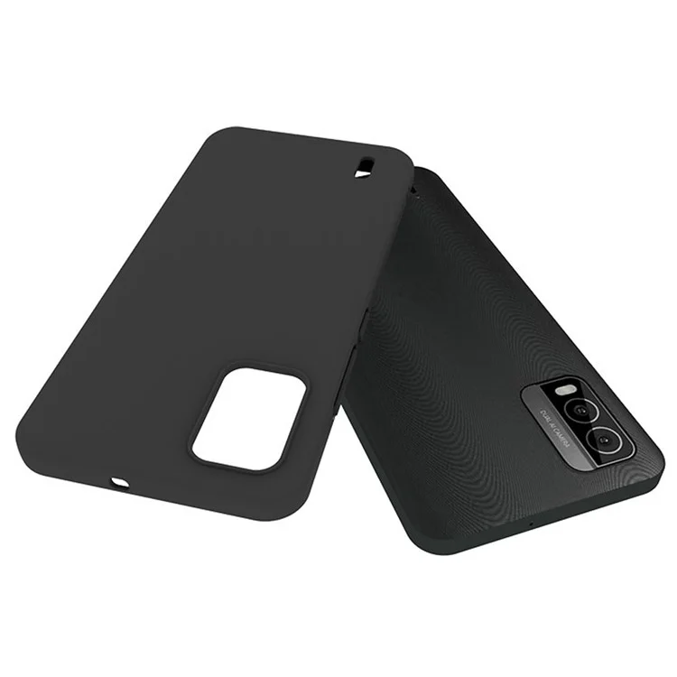 Coque de téléphone portable pour Nokia C210 Étui Mate Ajustement Slim-Fit TPU Couvercle de téléphone (Grand trou pour l'objectif arrière) - Noir