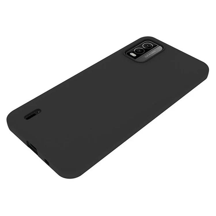 Coque de téléphone portable pour Nokia C210 Étui Mate Ajustement Slim-Fit TPU Couvercle de téléphone (Grand trou pour l'objectif arrière) - Noir