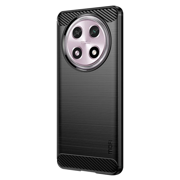 MOFI JK TPU Serie-1 para Oppo A2 Pro 5G Carcasa de TPU Textura de Fibra de Carbono Funda para Teléfono - Negro