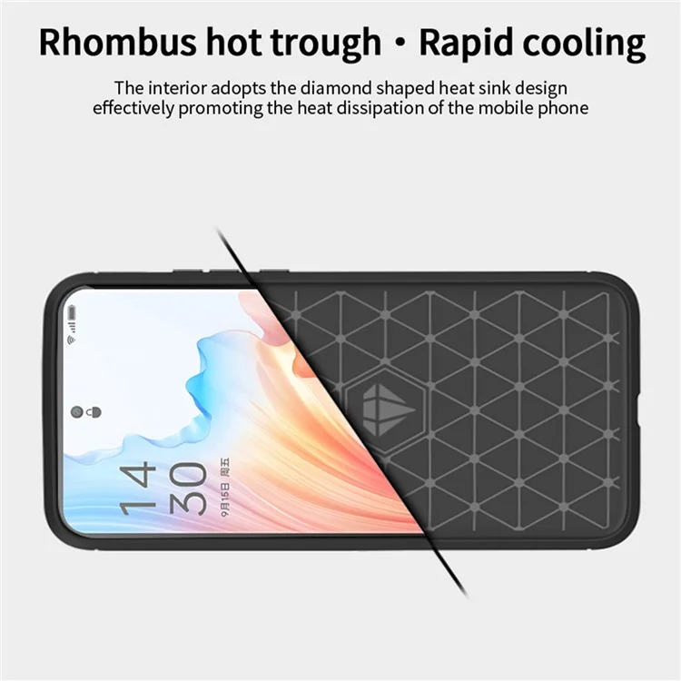 MOFI JK TPU Serie-1 para Oppo A2 Pro 5G Carcasa de TPU Textura de Fibra de Carbono Funda para Teléfono - Negro