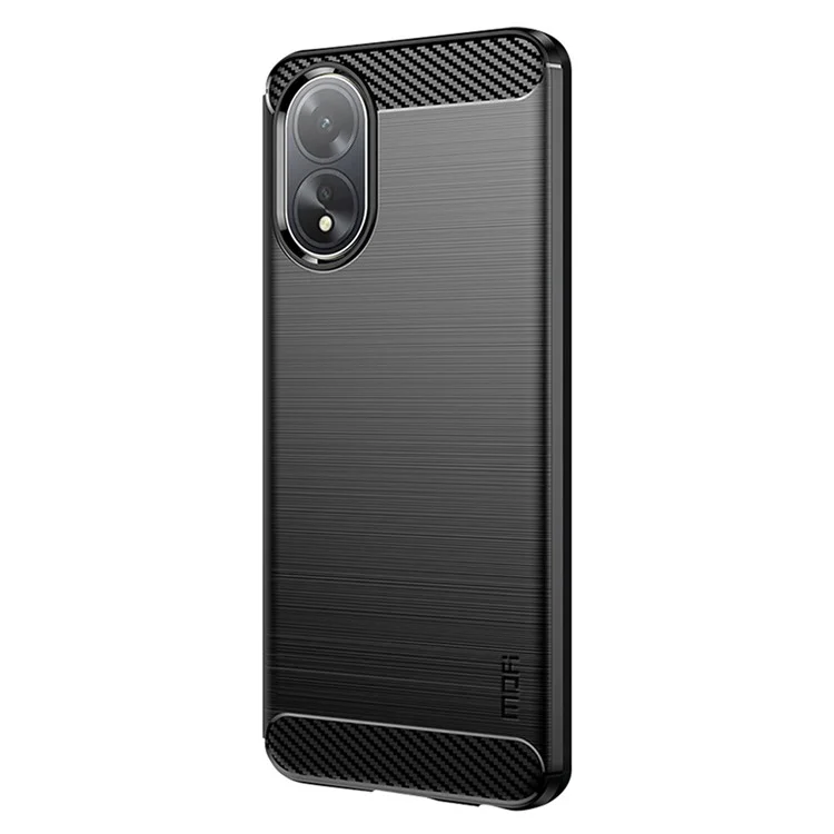 MOFI JK TPU Serie-1 Für Oppo A38 4G Slim-Fit TPU-Hülle Kohlefaser-Textur Handyhülle - Schwarz