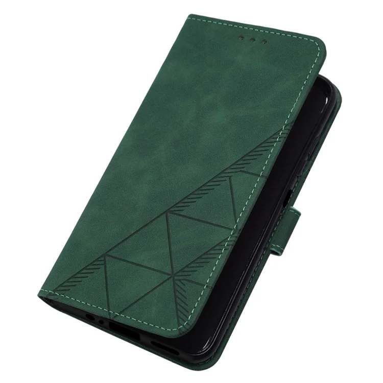 For Samsung Galaxy A05s 4G Leather Case with Shoulder Strap Wallet Stand Phone Cover - Blackish Green