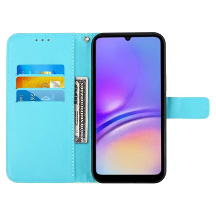 YB Pattern Printing Leather Series-2 Per Samsung Galaxy A05 4G Case 3D Pattern Wallet Flip Phone Cover - Gufo Grigio
