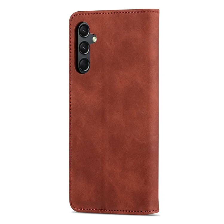 AZNS per Samsung Galaxy A25 5G (Globale) (161,0 x 76,5 x 8,3 mm) Custodia in Pelle Flip Stand Wallet Cover - Marrone