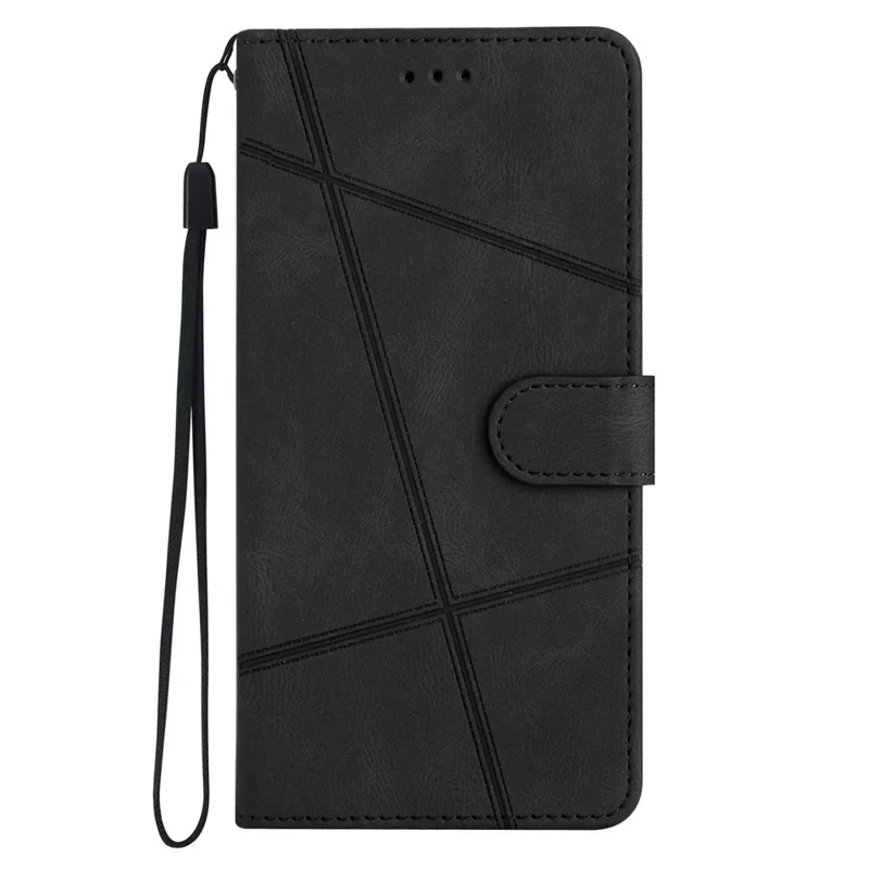 Para Galaxy A15 5G Samsung Case PU Leather Stand Phone Wallet Cover - Preto