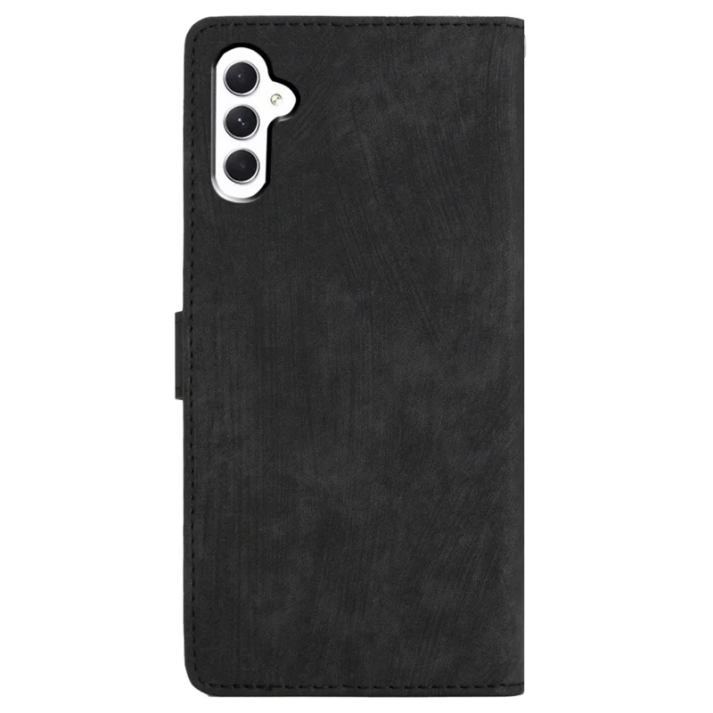 Para Samsung Galaxy A15 5G Case Stand Carteira Capa de Telefone de Couro - Preto