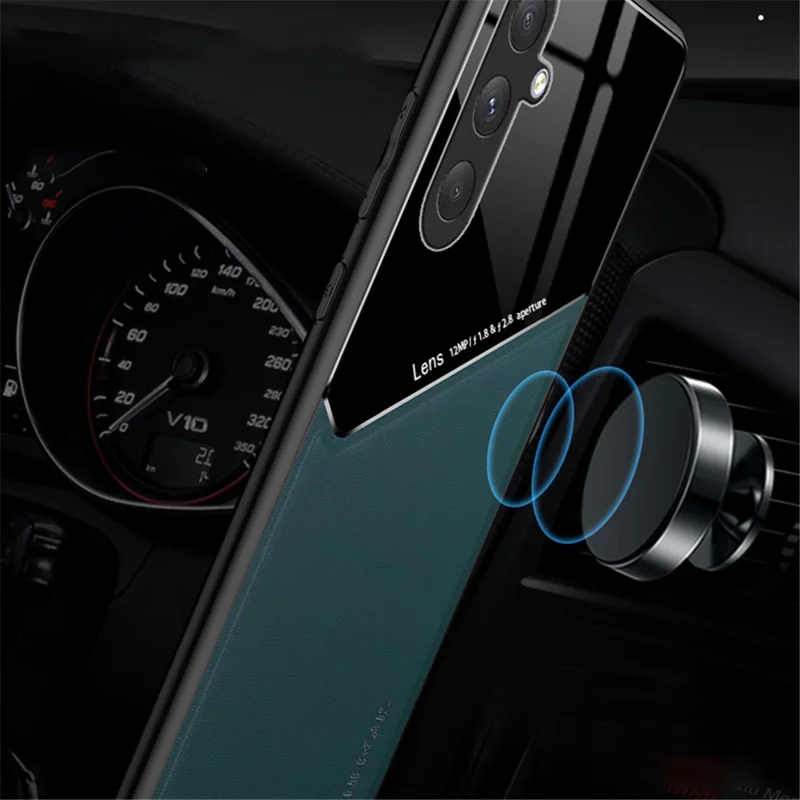 For Samsung Galaxy M54 5G / F54 5G Case Precise Cutout Leather Coated TPU+PC Phone Cover - Black