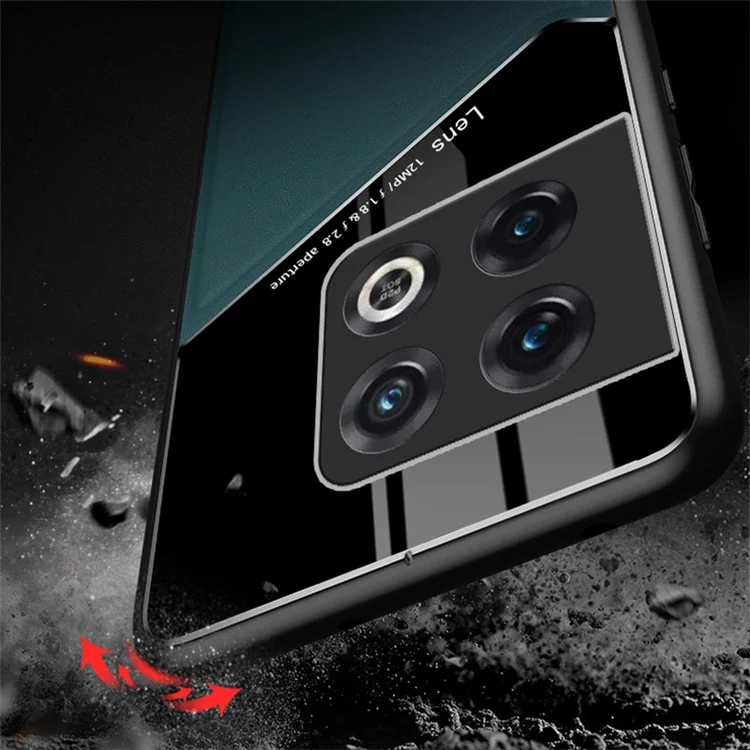 Pour OnePlus 10 Pro 5G Étui en cuir + TPU + PC Coque arrière de téléphone Support support de voiture magnétique - Vert