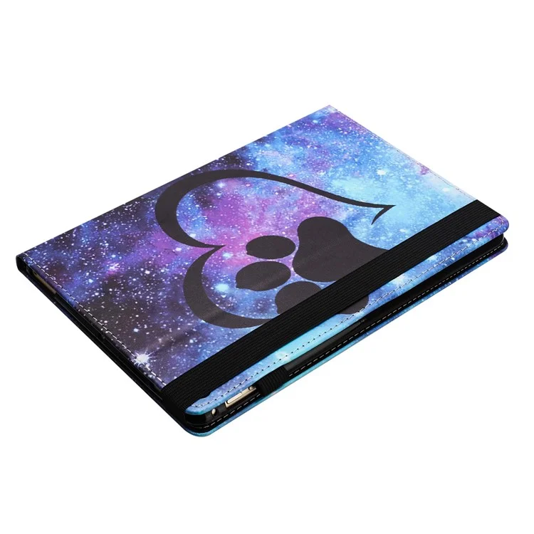 For Samsung Galaxy Tab A9 PU Leather Case Pattern Printing Tablet Cover with Card Holder - Love Footprint