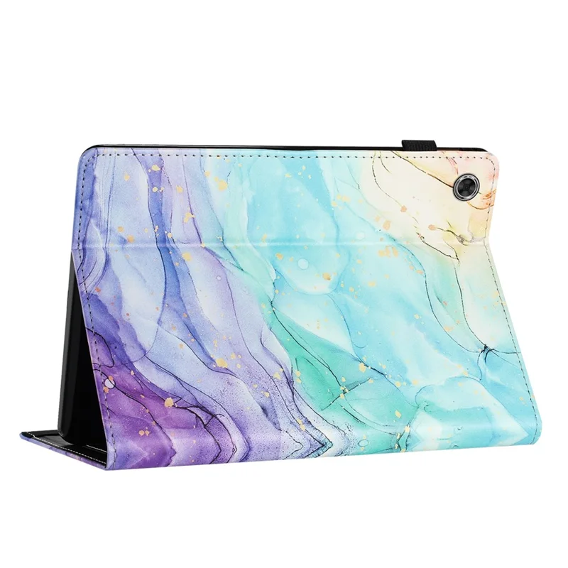 For Samsung Galaxy Tab A11 / A9 PU Leather Case Pattern Printing Tablet Cover with Card Holder - Oil Painting