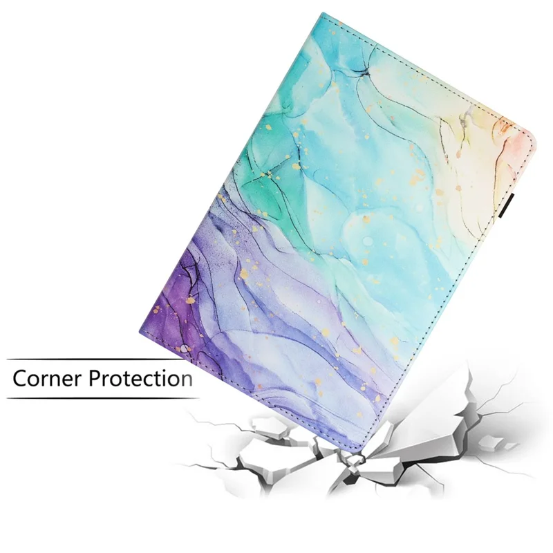 For Samsung Galaxy Tab A11 / A9 PU Leather Case Pattern Printing Tablet Cover with Card Holder - Oil Painting