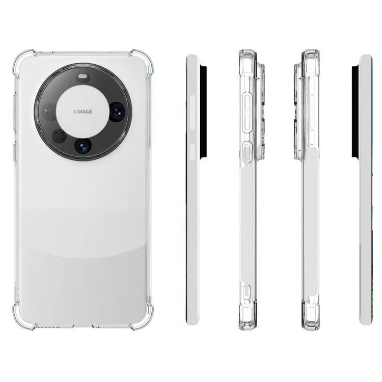 Para Huawei Mate 60 Pro Case Clear Reforçado Canto Anti-queda Telefone Capa TPU