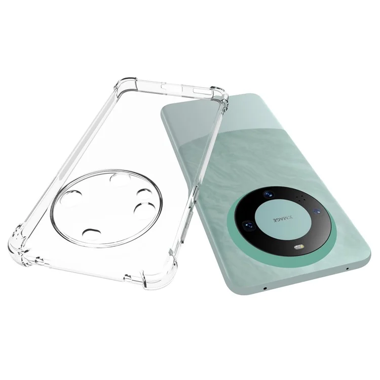 Para Huawei Mate 60 Capa Transparente Anti-Slip à Prova de Queda Capa de Telefone TPU