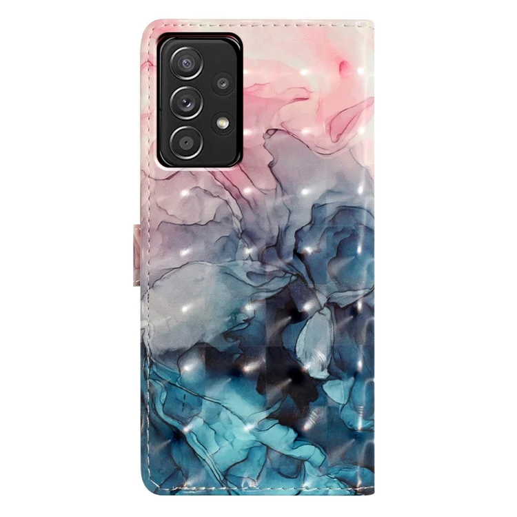 Для Samsung Galaxy A73 5G Case 3D -рисунок - Розовый Синий Мрамор
