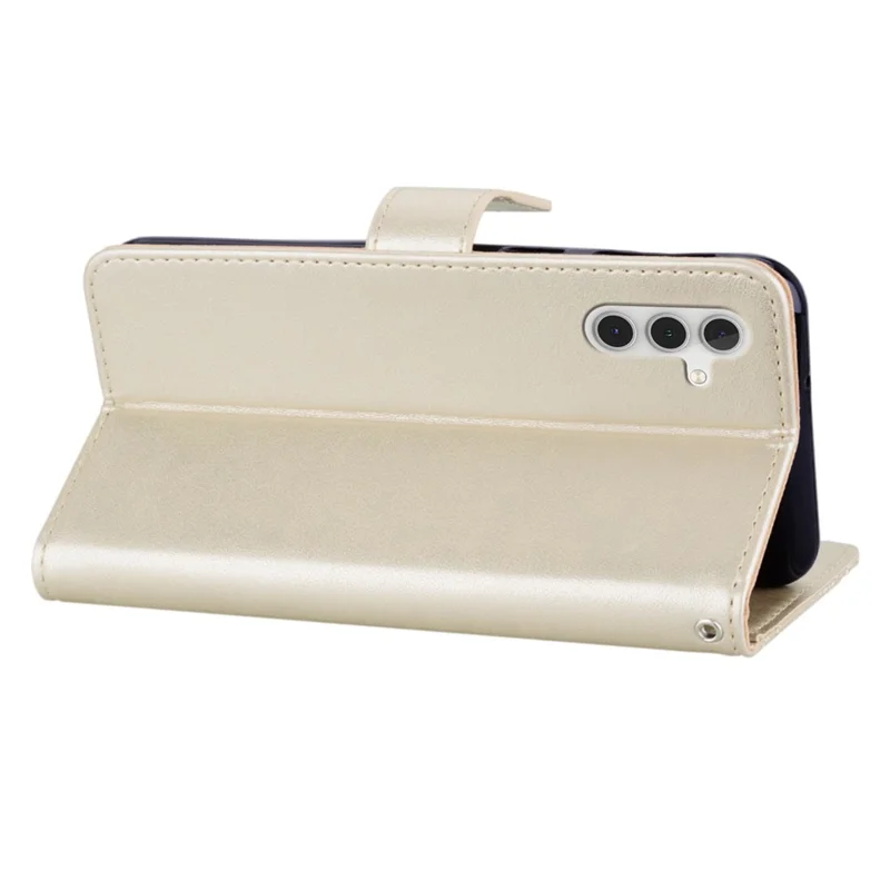 Для Samsung Galaxy A05s 4G чехол Rhinestone Decor Leather Phone Wallet Cover с подставкой - Золотой