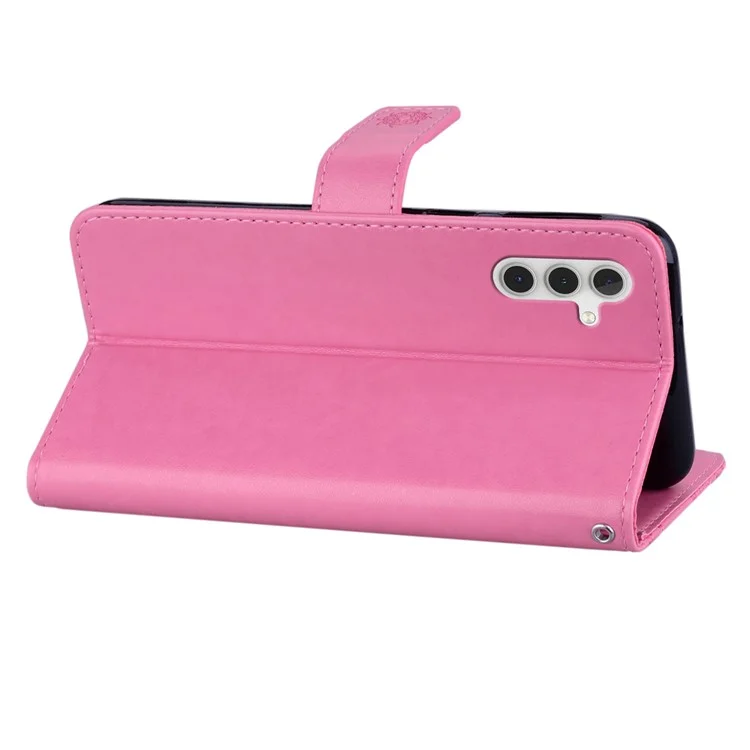 Per Samsung Galaxy S23 FE Case Gufo Impresso Custodia in Pelle PU con Portafoglio e Supporto - Rosa