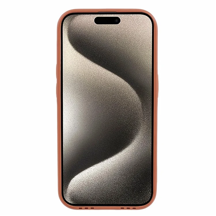 Morandi Stil für iPhone 15 Pro Max Hülle TPU+PU Leder Rückseite Schutzabdeckung - Braun