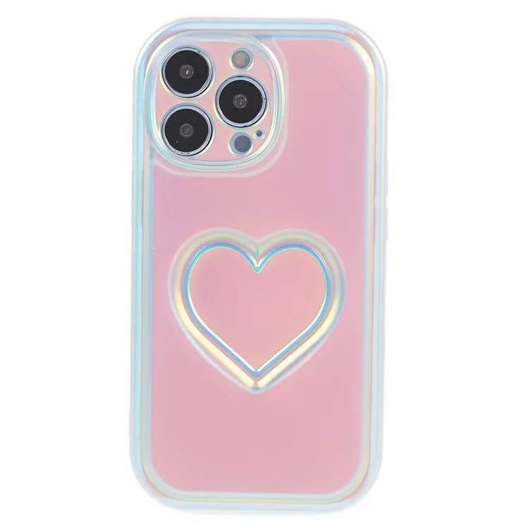 Funda para iPhone 14 Pro Max IMD TPU Cover con efecto 3D Love Heart - Multicolor