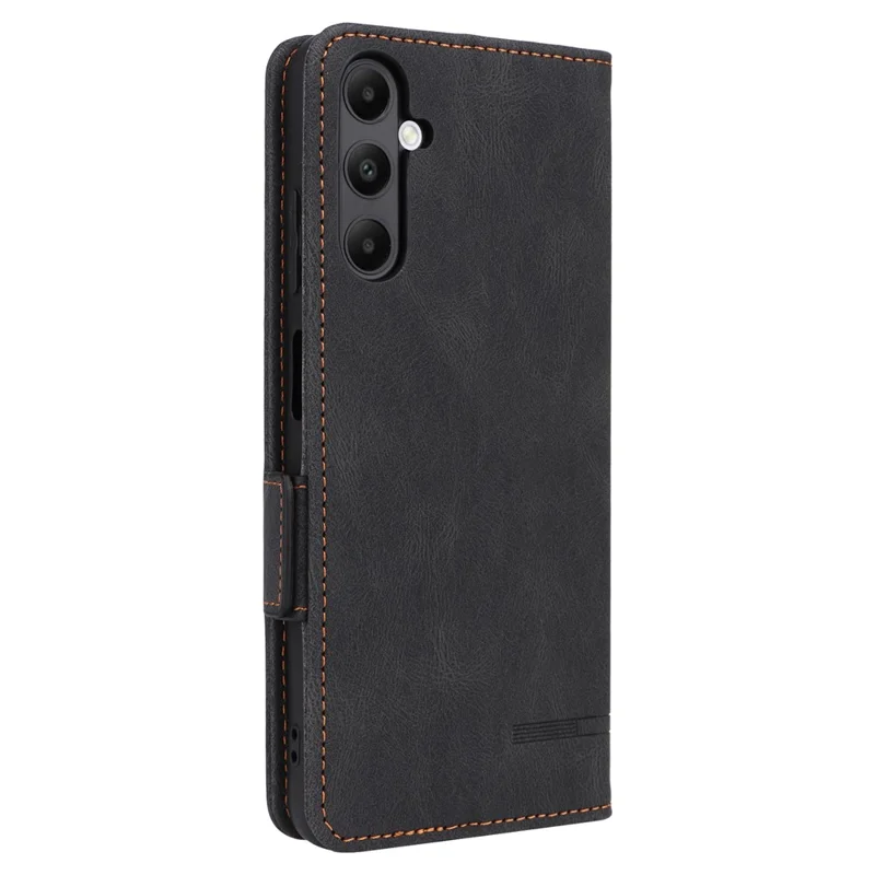 Per Samsung Galaxy A05s 4G Case Hardware Decor Custodia in Pelle PU - Nero