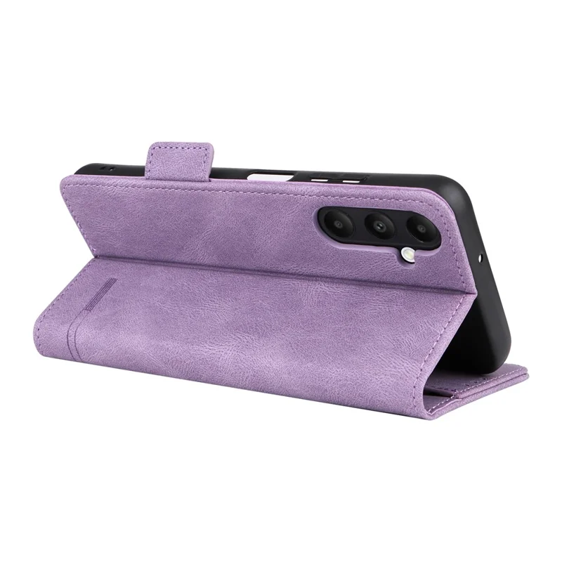 For Samsung Galaxy A05s 4G Case Hardware Decor PU Leather Phone Cover - Purple